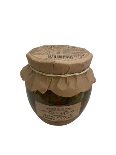 Ogórki konserwowe chrupkie z chilli 490g